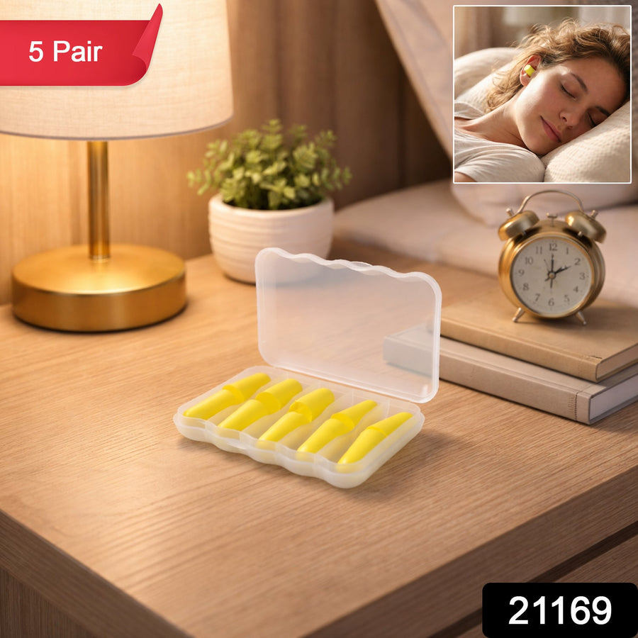 Foam Ear Plugs – Soft Reusable Noise Reduction Set with Case