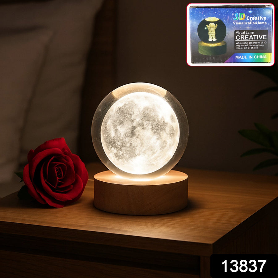 3D Crystal Ball Lamp – Enchanting Night Light | Styleva