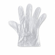 Hygienic disposable transparent plastic gloves