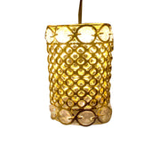 Hanging antique golden Jhoomer Chandelier, adding a warm glow to any room.
