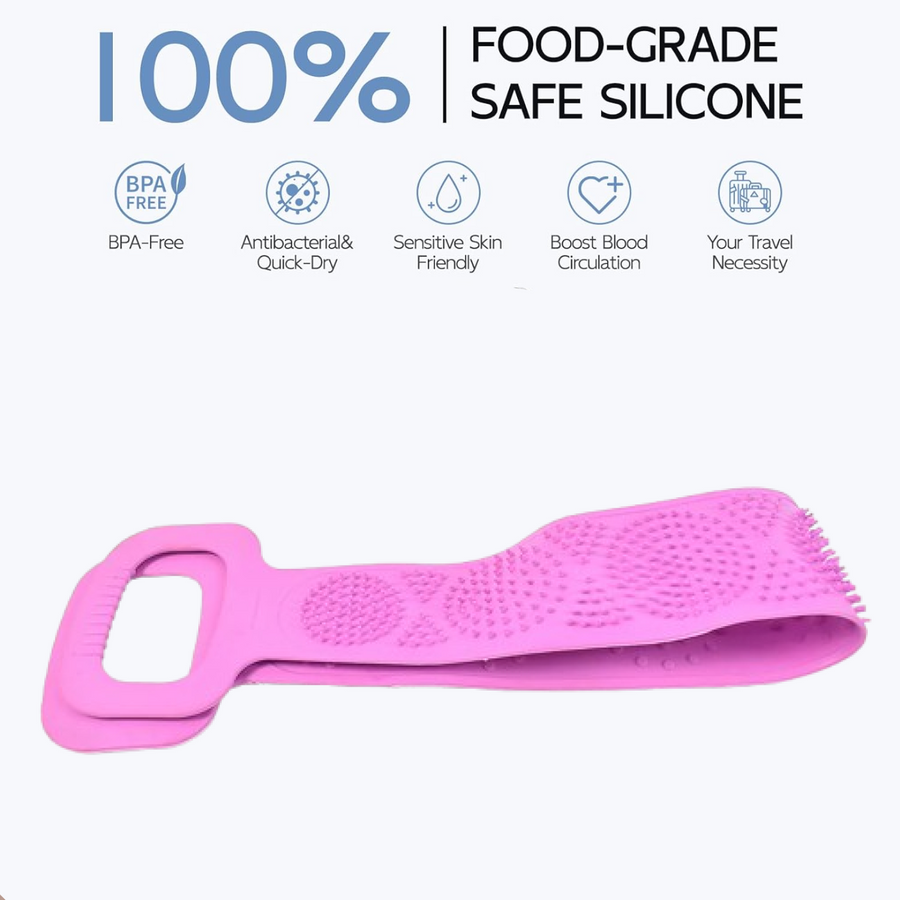 Silicone Body Back Scrubber – Deep Cleansing Bath Brush | VelvaBloom