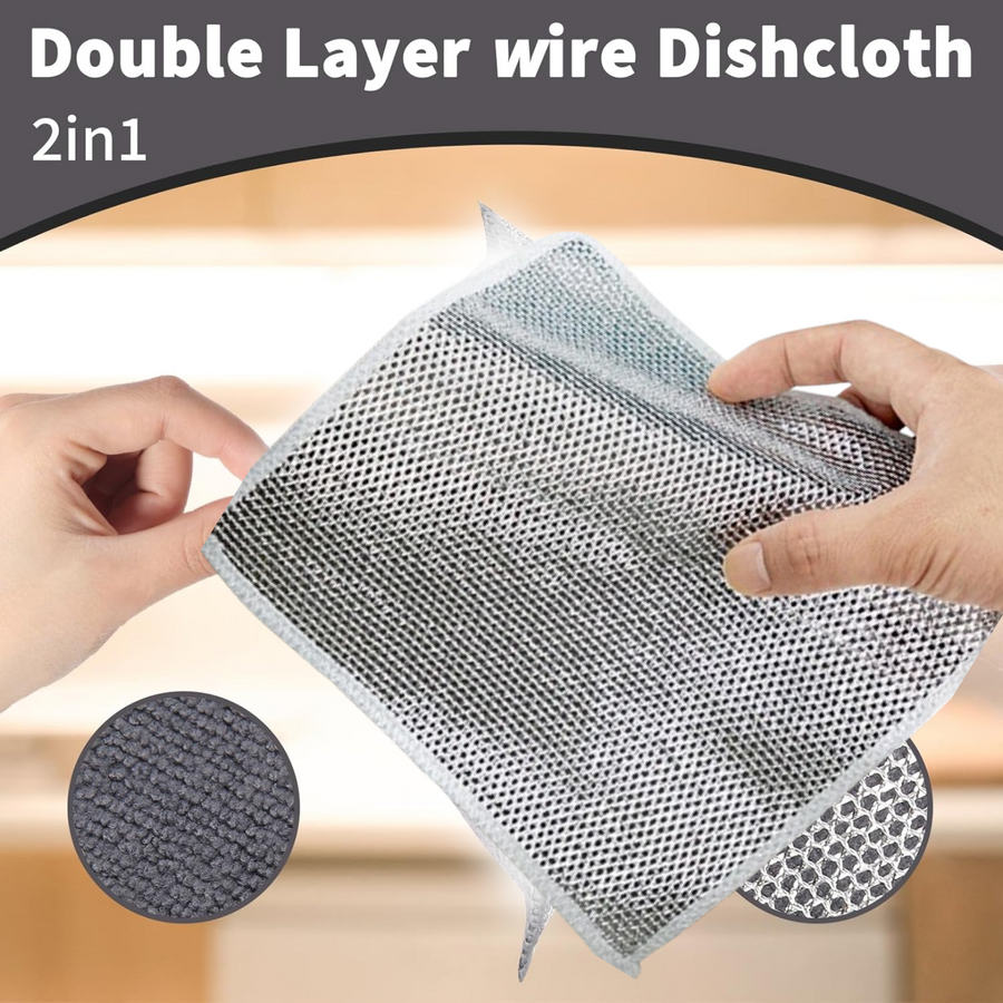 Microfiber Scrubber Cloth – Non-Scratch Kitchen Clean | Velvet Wipe