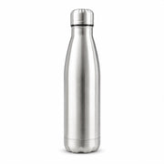 Single stainless steel water bottle displayed against a clean white background.