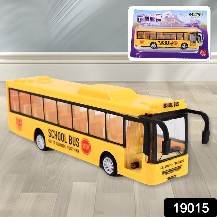 Yellow Mini Bus Toy – Realistic Details & Durable Plastic