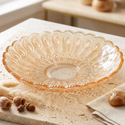 Reusable glass serving plate for snacks and appetisers