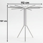 Space saving folding drying rack with multiple hanging arms