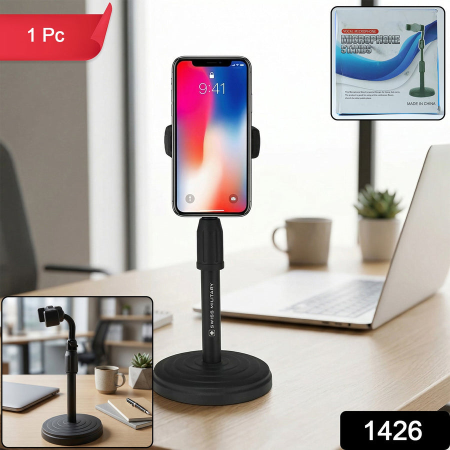 Adjustable 360° Rotating Phone Holder – Stable, Universal Fit for Desk