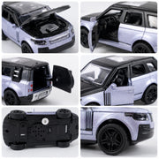 Miniature metal car with light and sound for playtime