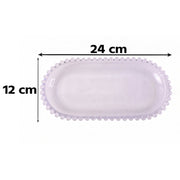 Elegant 9 inch glass serving dish for home and festive use