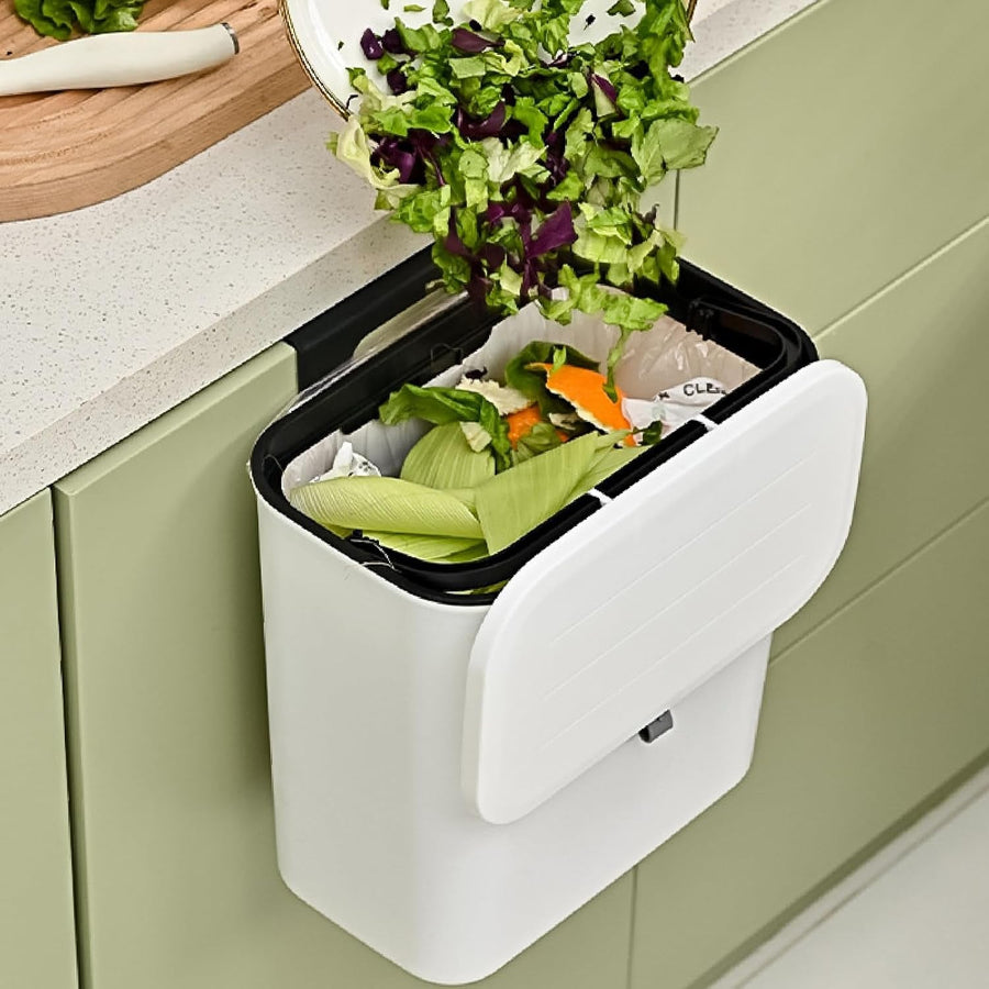 Kitchen Dustbin with Lid – Compact 25x22 cm for Small Spaces