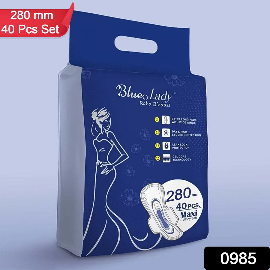 280mm Sanitary Pads – Extra Long, 40-Pack | Beautiful Basics