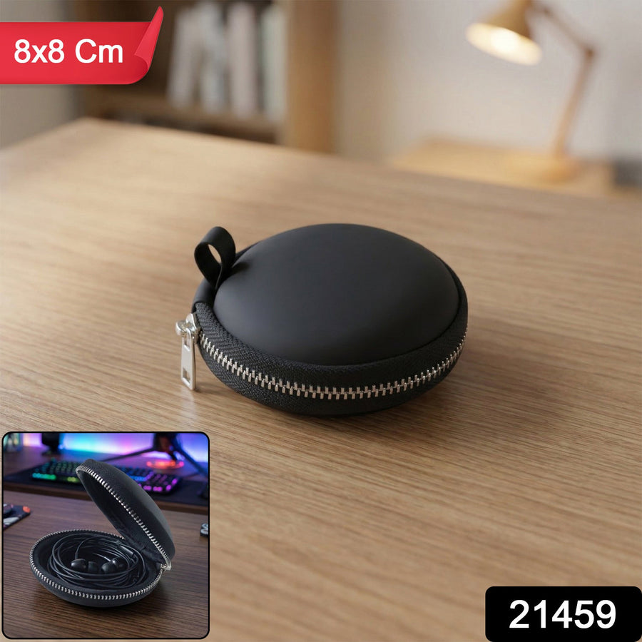 Earphone Carrying Case – Compact Hard Shell with Zipper Closure