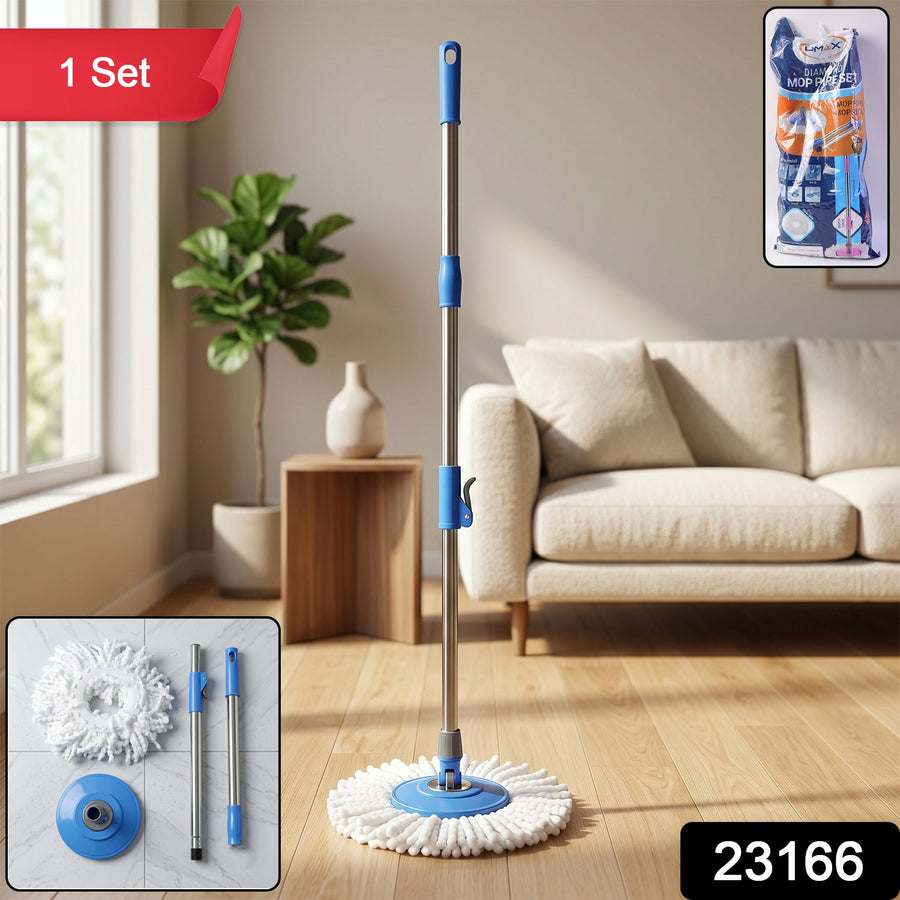 360° Rotate Spin Mop – Effortless Floor Cleaning with Stainless Steel Handle